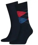 TOMMY HILFIGER Herren Socken Check 2er Pack - schwarz - 39|40|41|42