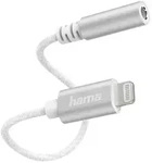 HAMA Aux-Adapter Lightning &ndash; 3,5-mm-Klinke-Buchse, Wei&szlig; - wei&szlig;
