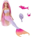 Barbie Malibu&ldquo; Meerjungfrau-Puppe mit Farbwechseleffekt, Delfin und Accessoires