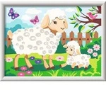 Ravensburger Besch&auml;ftigung - CreArt, Malen nach Zahlen Kinder - Schaf mit L&auml;mmchen