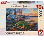 Schmidt Spiele - Erwachsenenpuzzle - Darrel Bush: Campingidyll am See, 1.000 Teile