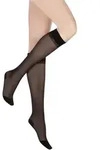KUNERT Damen Kniestr&uuml;mpfe mit Baumwollsohle COTTON SOLE 20 DEN - schwarz -