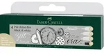 FABER-CASTELL Tuschestift Pitt Artist Pen Black & White 4er Set