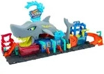 Hot Wheels City Ultimative Hai-Autowaschanlage mit Farbwechsel-Spielzeugauto im