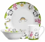 LEONARDO Kindergeschirr Bambini 3-tlg. Einhorn/Panda/Flamingo - mehrfarbig