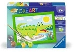 Ravensburger CreArt 23953 - Krokodil an Land - Malen nach Zahlen f&uuml;r Kinder ab 7