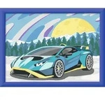 Ravensburger Besch&auml;ftigung - CreArt, Malen nach Zahlen Kinder - Blauer Lamborghini