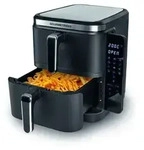 GOURMETmaxx Hei&szlig;luft-Fritteuse Doppelkorb 10l
