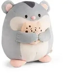 NICI Kuscheltier Hamster Shai 27cm mit Keks - grau