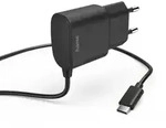 HAMA Ladeger&auml;t mit USB-C-Anschluss, 12 W, 1,0 m, Schwarz - schwarz