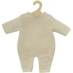 Heless - Puppen-Strickstrampler aus 100 % Bio-Baumwolle, ecru, Gr. 28-35 cm