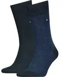 TOMMY HILFIGER Herren Socken Birdseye 2er Pack - blau - 43|44|45|46
