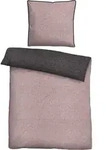 biberna Melange Flanell Bettw&auml;sche 80x80cm, 135x200cm - lila - 80x80/135x200cm