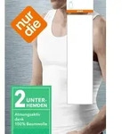 NUR DIE Herren Unterhemd 2er Pack - wei&szlig; - L