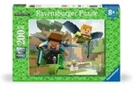 Ravensburger Puzzle - Kinderpuzzle 200 XXL Teile - Minecraft - Tierische Abenteuer