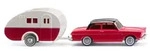 WIKING 020203 1:87 Ford Taunus 12M mit Wohnwagen
