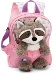 NICI Rucksack mit Pl&uuml;schtier 21x26cm Waschb&auml;r 25cm