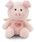 NICI Kuscheltier Schutzengel Schwein La La Piggie sitzend 28cm - rosa