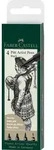 FABER-CASTELL Tuschezeichner Pitt Artist Pen schwarz 4er Etui - schwarz