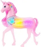Barbie funkelnd leuchtendes Einhorn mit 20 interaktiven Kombinationen aus Lichtern,