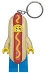 LEGO Hot Dog Schl&uuml;sselanh&auml;nger mit Taschenlampe 6 cm in Geschenkpackung