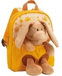 NICI Rucksack mit Pl&uuml;schtier 21x26cm Hase 25cm gelb