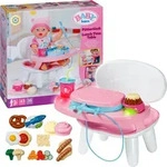 BABY born F&uuml;ttertisch Interaktiver Puppen-F&uuml;ttertisch &ndash; Spielset mit Licht, Sound