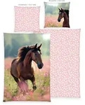 Herding Young Collection Kinderbettw&auml;sche Pferd 80x80cm, 135x200cm - rosa|pink...