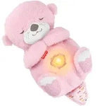 Fisher-Price Schlummer-Otter, pinkes Pl&uuml;schspielzeug f&uuml;r Babys, Spieluhr mit