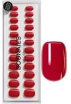 DOONAILS Soft Gel Press Ons Rose Red Short Square - rot