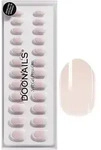 DOONAILS Soft Gel Press Ons Classic French Medium Round - rosa