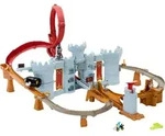 Hot Wheels Mario Kart Bowsers Festung Trackset mit Die-Cast-Kamek Spielzeugfahrzeug
