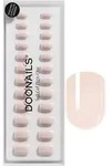 DOONAILS Soft Gel Press Ons Classic French Extra Short Square - rosa