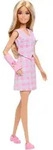 Barbie Fashionistas-Puppe Nr. 243 mit rosa Gipsarm und kariertem Top und Rock, blond