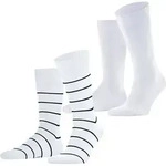 ESPRIT Herren Socken Modern Stripe 2er Pack - wei&szlig; - 39|40|41|42