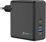 XLayer Powercharger 140W mit 2x USB Typ C & 1x USB Typ A schwarz
