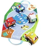 Hape E0076 Pl&uuml;schauto-Set mit R&uuml;ckziehmotor