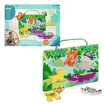 Ravensburger 4872 play+ Magnetisches Holz-F&uuml;hl-Puzzle: Dschungel, 6 Puzzleteile und