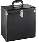 HAMA LP-Koffer 50, Alu-Look, Schwarz - schwarz