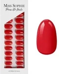MISS SOPHIE Press On Nails Lipstick Red Short Round