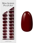 MISS SOPHIE Press On Nails Burgundy Short Round