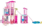 Barbie-Traumvilla-Puppenhaus, 2 Pools, 2 Rutschen, 2 H&auml;user, Aufzug f&uuml;r alle drei