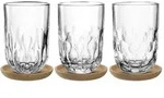 LEONARDO Trinkglas + Untersetzer Gocce 6-tlg. - transparent