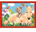 Ravensburger CreArt, Malen nach Zahlen Kinder - Fohlen und Welpe