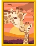 Ravensburger CreArt - Malen nach Zahlen Kinder - Giraffe mit Baby