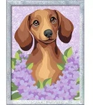 Ravensburger CreArt, Malen nach Zahlen Kinder - Dackel Lilac