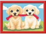 Ravensburger CreArt, Malen nach Zahlen Kinder - Spielende Hunde
