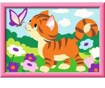 Ravensburger CreArt, Malen nach Zahlen Kinder - K&auml;tzchen im Garten