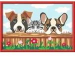 Ravensburger Besch&auml;ftigung - CreArt, Malen nach Zahlen Kinder - Hunde und Katze