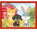 Ravensburger CreArt, Malen nach Zahlen Kinder - Pfotenbande